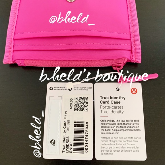 lululemon True Identity Card Case Wallet in Sonic Pink OS Brand New NWT - Picture 3 of 10